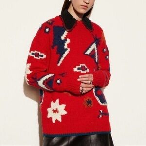 COACH Motif Crewneck Sweater